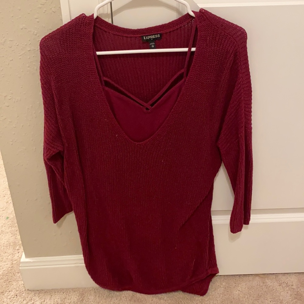 express sweater with under shirt